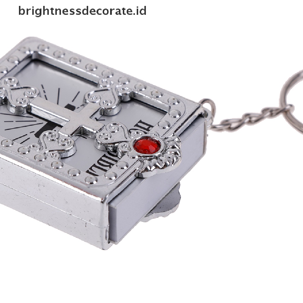 [Birth] Gantungan Kunci Kitab Suci Mini Gantungan Kunci Salib Yesus Kristen Religi Keyring [ID]