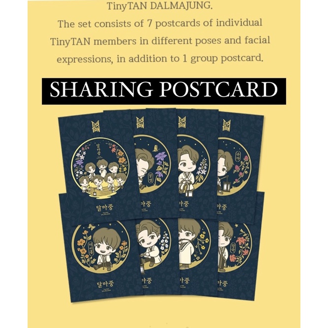 OPEN SHARING POSTCARD TINY TAN DALMAJUNG BTS