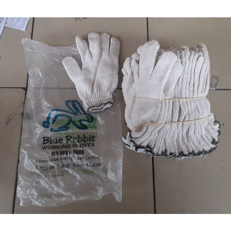 blue rabbit sarung tangan 5 benang