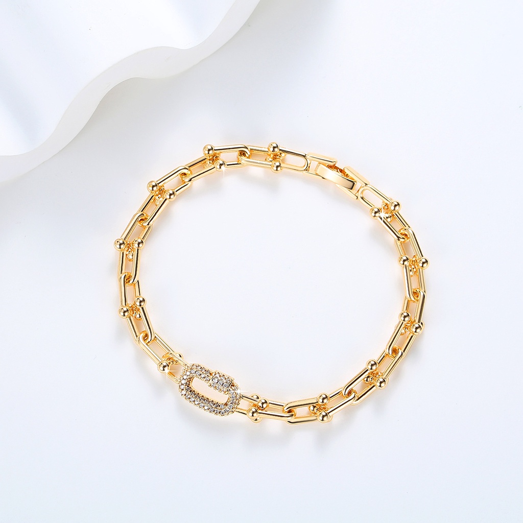Y942 【Barang spot】Gelang Tangan Wanita Rantai Fashion Xuping Perhiasan Lapis Emas 18k Aksesoris Fashion Murah