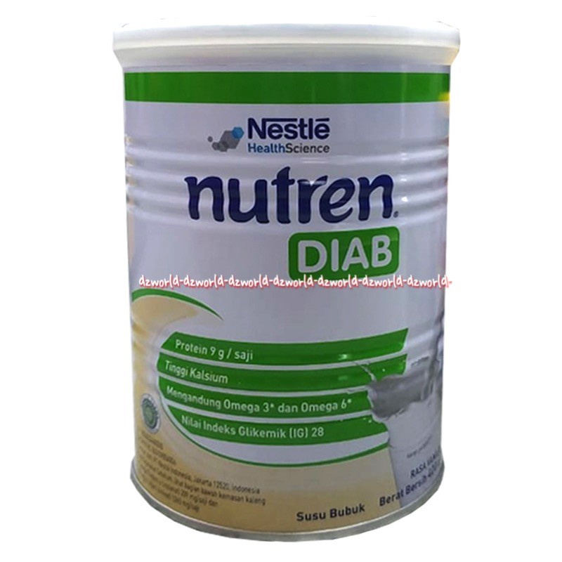 Nutren Diabetes Rasa Vanilla 400gr Susu Diabet Bebas Gluten Nestle Nutren Diab Vanila Susu Tinggi Kalsium Omega 3