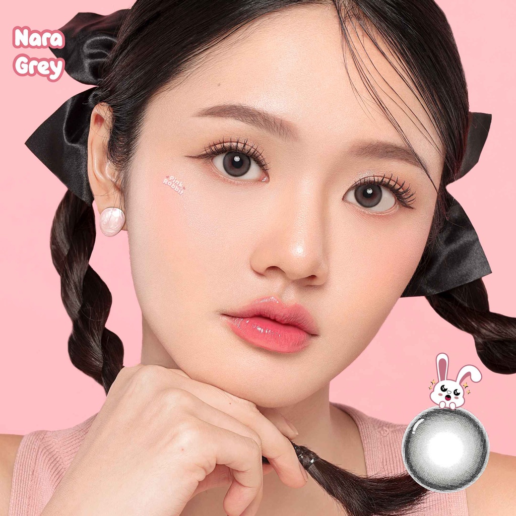 Pink Rabbit Softlens Minus Nara Grey Soflens Abu Abu