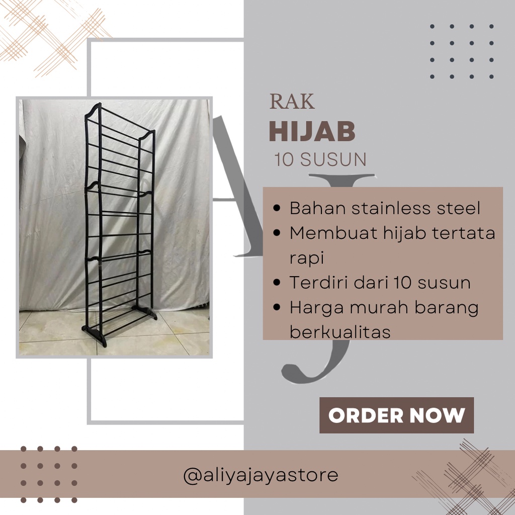 Rak Hijab 10 Susun