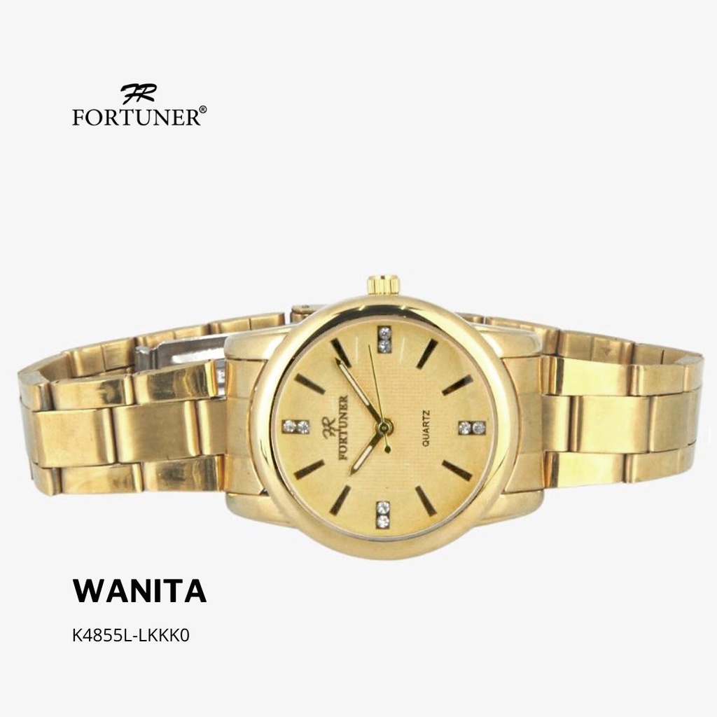 Fortuner Jam Tangan Wanita Analog Strap Stainless Rantai Accalia