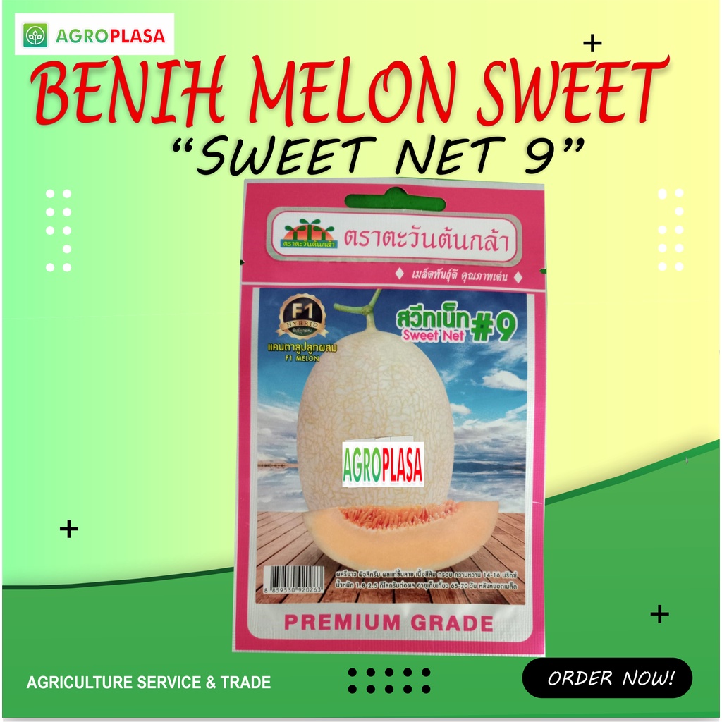 Benih Melon Sweet Net.9 kemasan urban farming