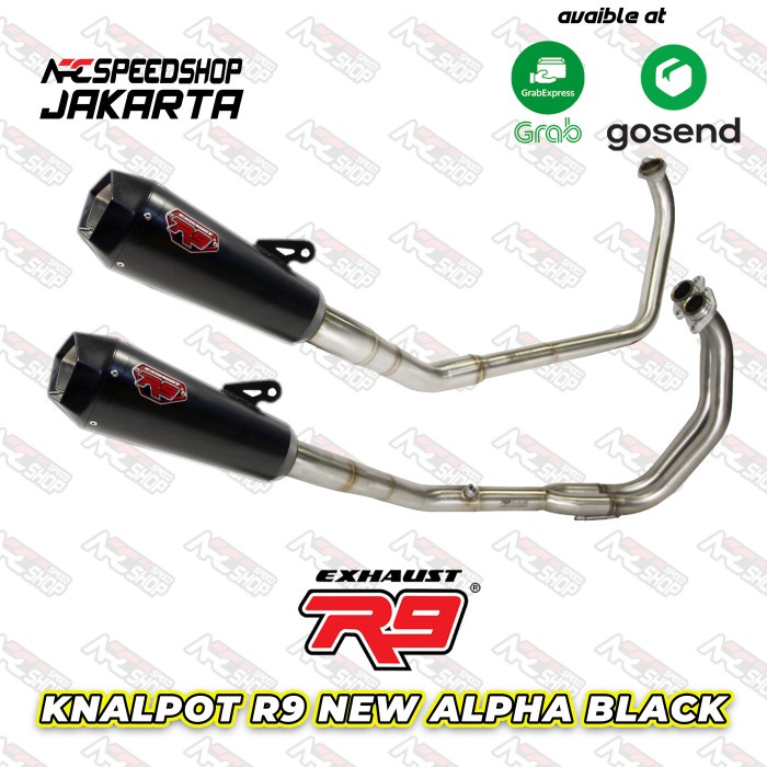 Knalpot Racing R9 New Alpha Series Black Ss 150Cc - 250Cc #Original