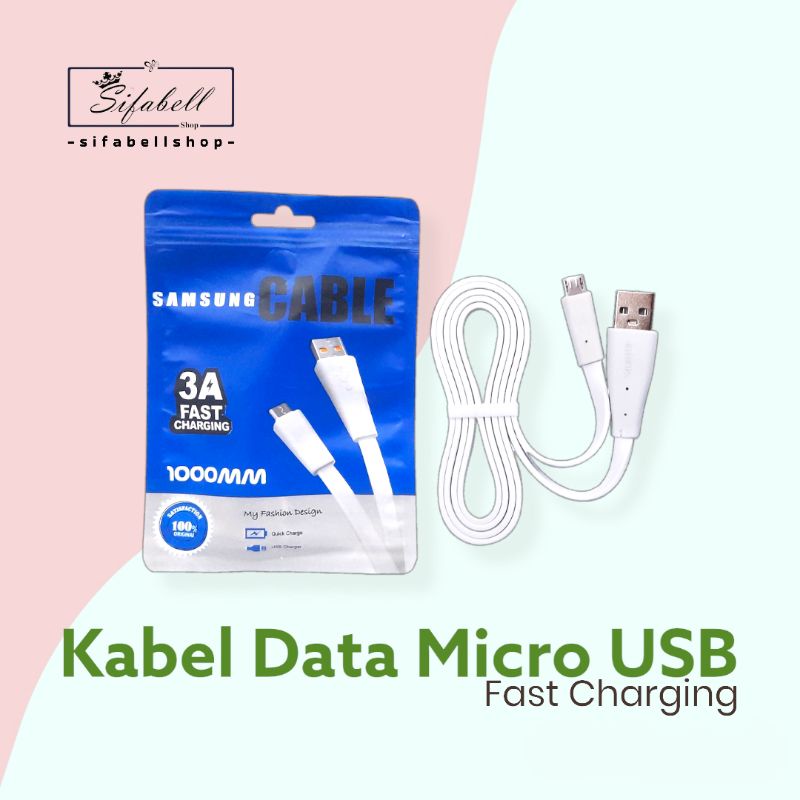 Kabel Data Micro USB Branded 3A Fast Charging Kabel Cas Kabel Charger Packing Plastik