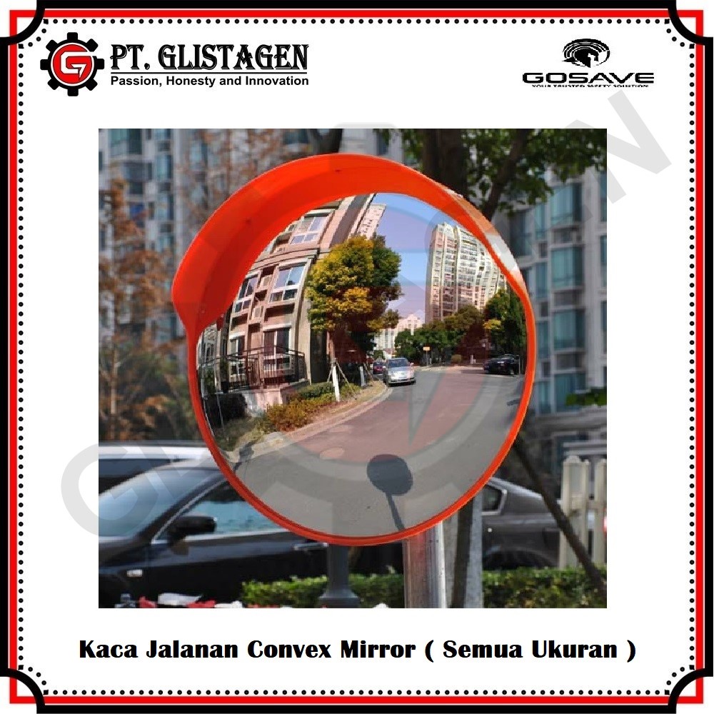 Convex mirror Outdoor / Kaca Cembung Tikungan / Kaca Jalanan ( Semua Ukuran )