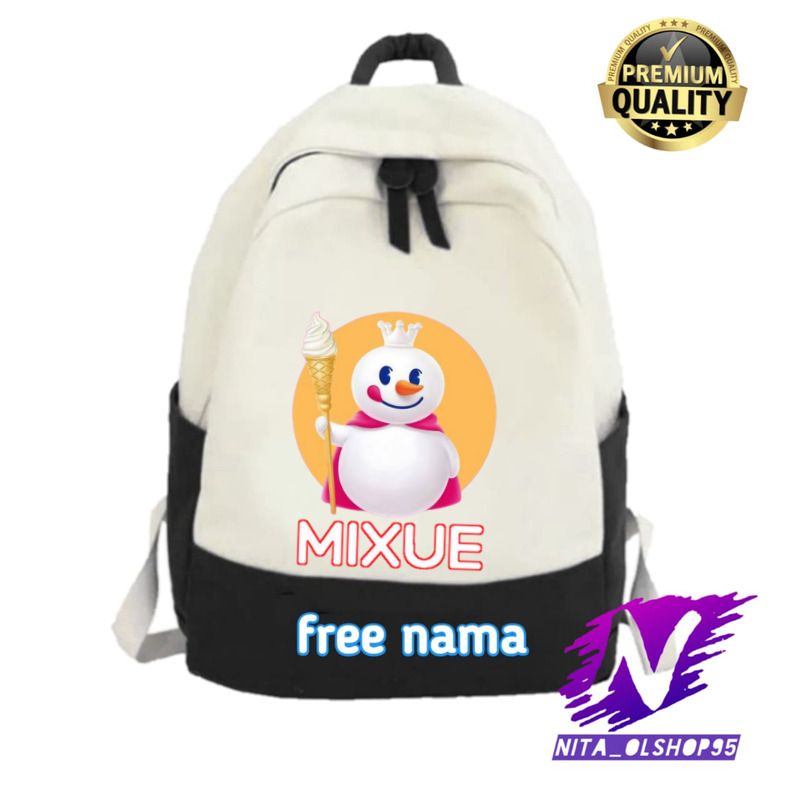 tas sekolah anak SD TK karakter eskrim mixue