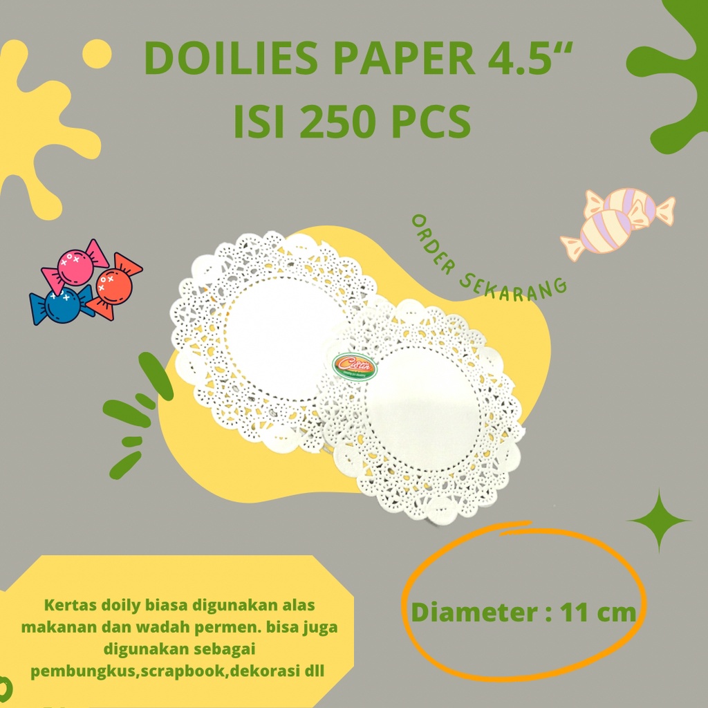 

DOILIES PAPER 4.5 250 PCS ( 11 CM)