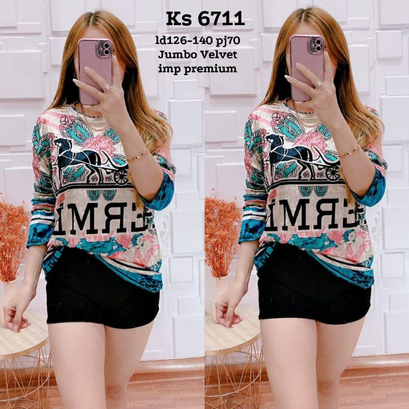 ATASAN KAOS BLUDRU HERM IMPORT