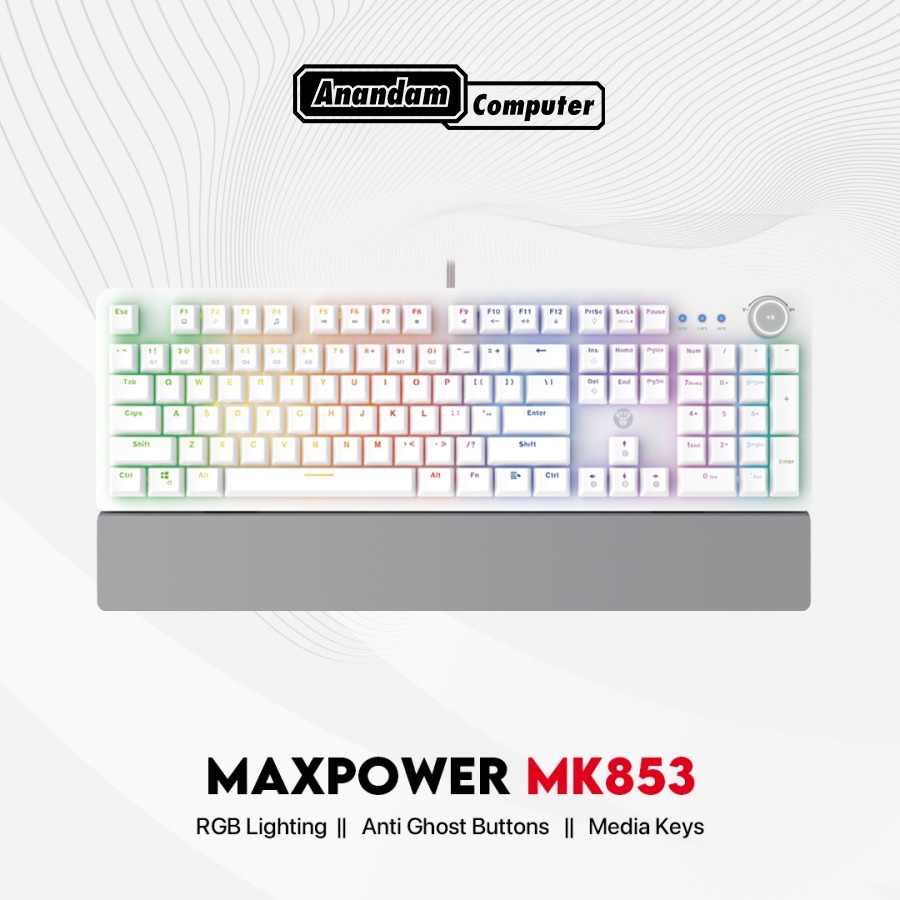 Keyboard Fantech MAXPOWER MK853 Mechanical - White Space Edition