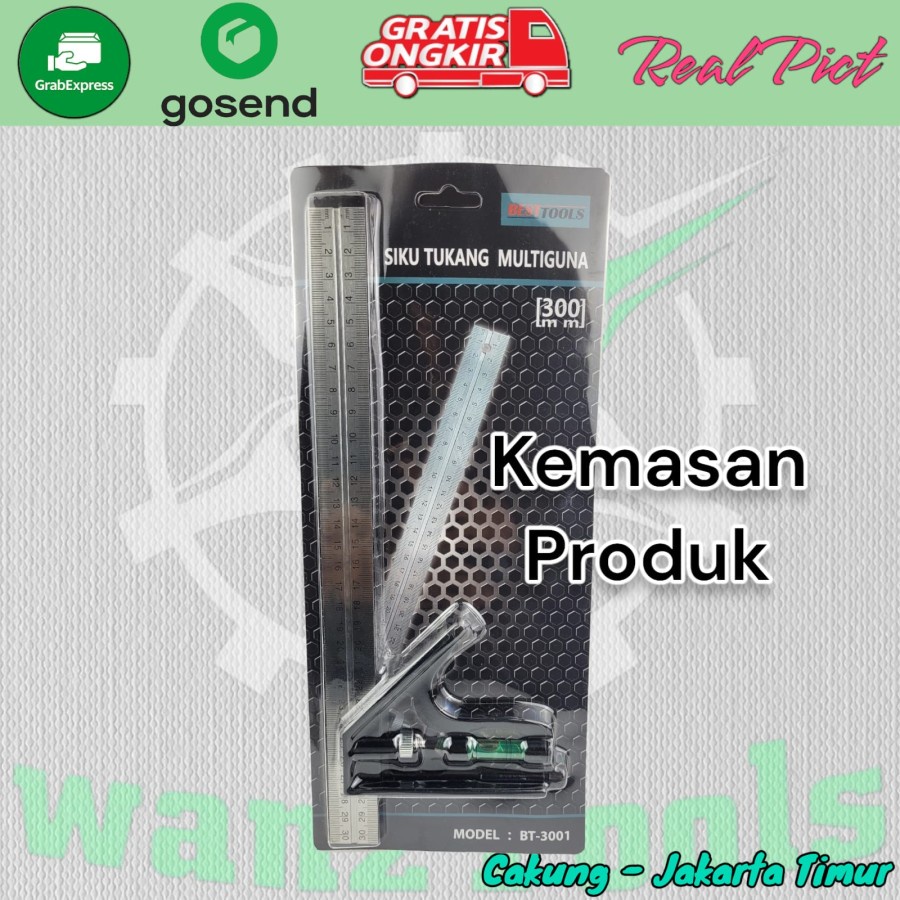 

RB combination square ruler siku kombinasi Penggaris waterpass