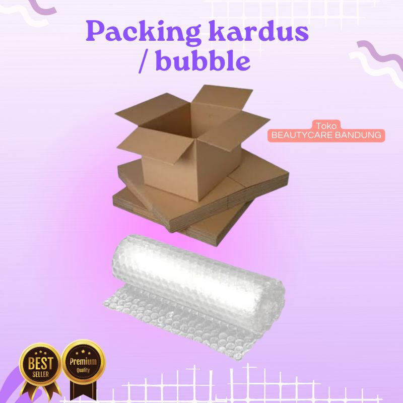 

Bubble wrap dan kardus untuk extra packing lebih aman