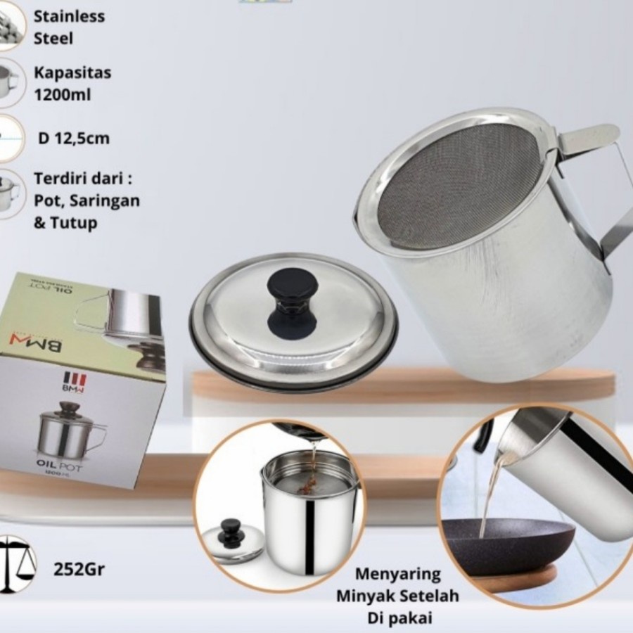 Oil pot saringan minyak stainless