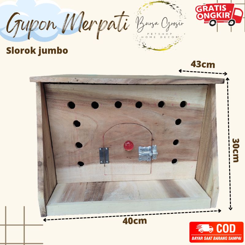 Gupon Slorok JUMBO Tong dara Merpati Box merpati Rumah Burung Kandang Burung Merpati