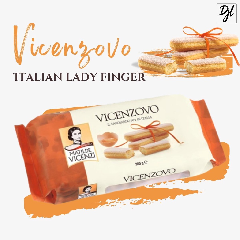 

Vicenzi Vicenzovo Italian Ladyfinger Biskuit Tradisional Italia 1 Pak