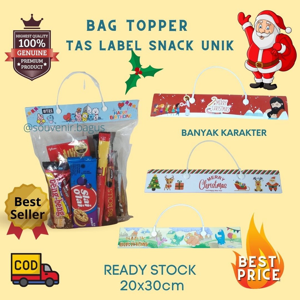 Tas Label Snack Ultah Haji Umroh Natal Amplop Lebaran Tas Snack Unik Lebaran READY STOCK bag topper Terlaris Murah Tas SNAK lebaran idul fitri hampersTas Parcel amplop plastik