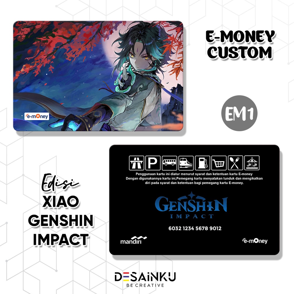 Emoney / Tap Cash / Brizzi / Flazz / Genshin Impact edisi XIAO