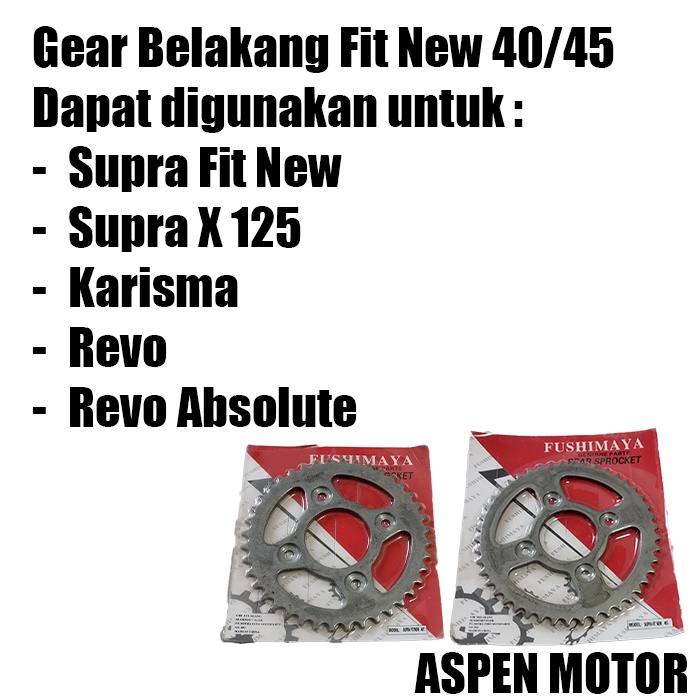 PROMO BELI 10 GRATIS 1 Gir Gear Belakang Supra Fit New Ukuran 40T 45T Supra Fit New Revo Blade Supra
