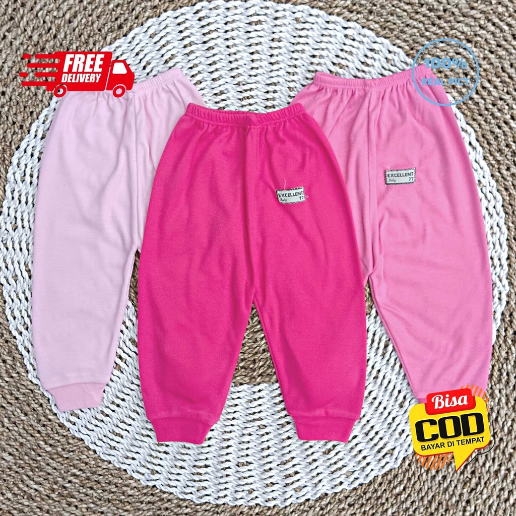 Celana Panjang Bayi Size 0 - 3 Bulan merk SNI EXCELLENT 77 - PINK SERIES