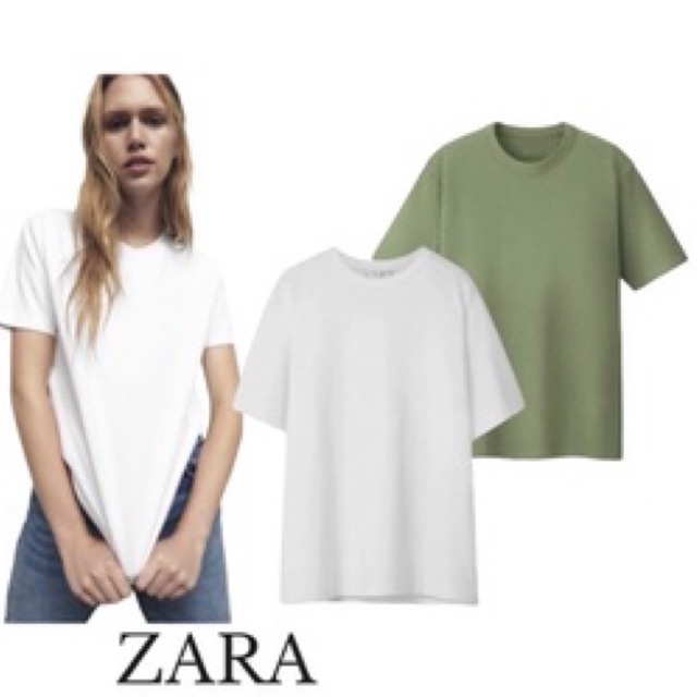 kaos wanita zara polos model oversized,zara oversized tee