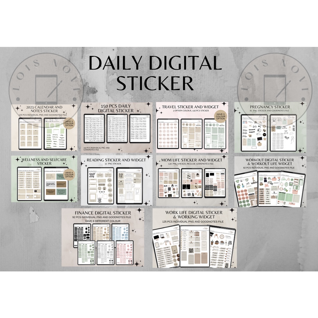 

Digital Sticker, Digital Sticker daily, Daily Digital Sticker, Sticker kegiatan sehari-hari, Sticker untuk Digital Planner