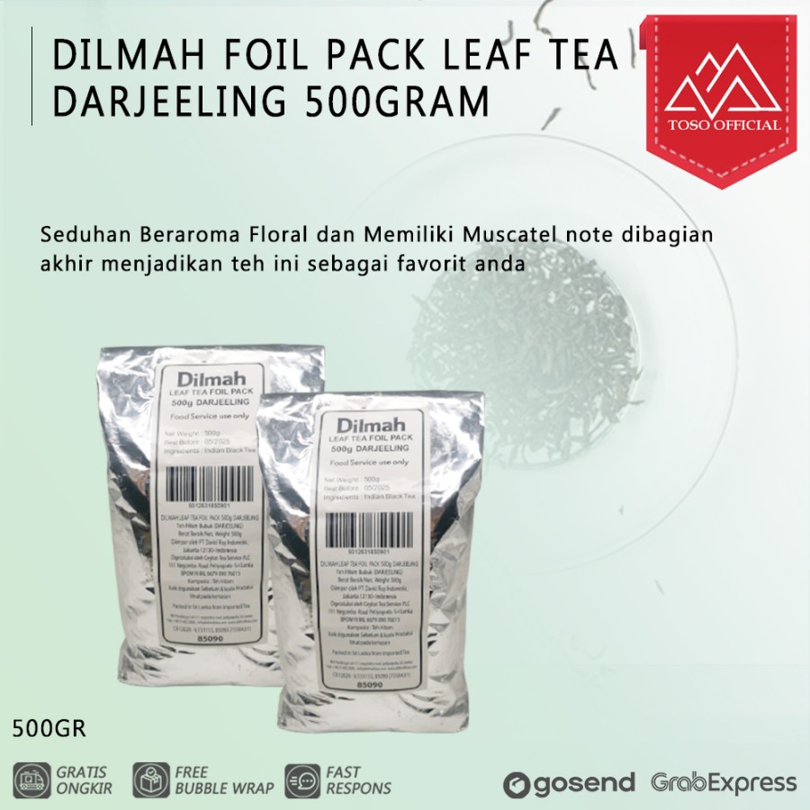 

PROMO DILMAH FOIL PACK LEAF TEA TEH DARJEELING 500 GRAM TEH DILMAH