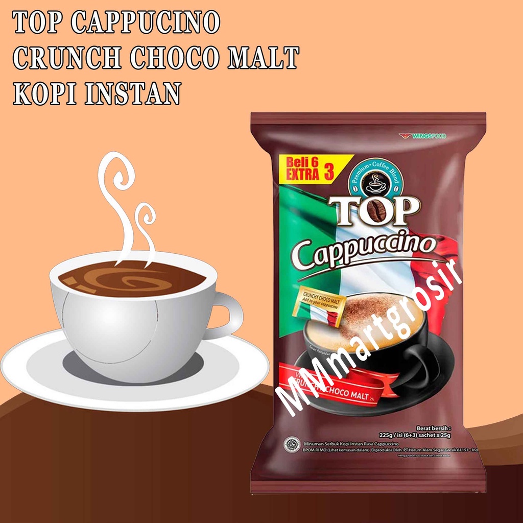 Top Cappuccino /  Kopi / Isi (6+3) x25g / Kopi instan/ Coffee