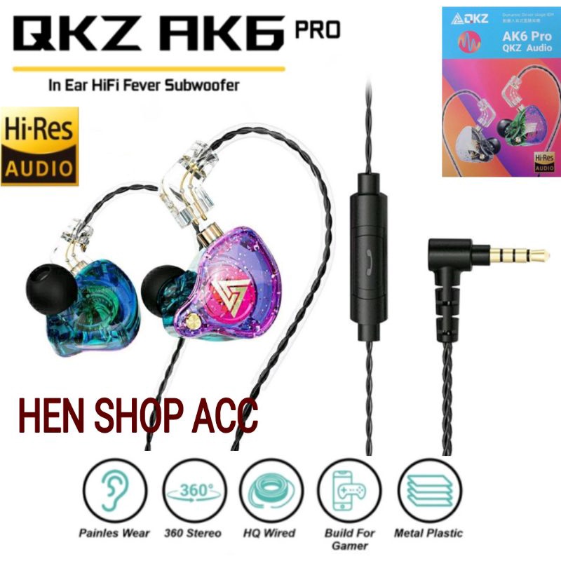 Jual HEADSET QKZ AK6 PRO Inear HiFi Fever Subwoofer with Mic (original