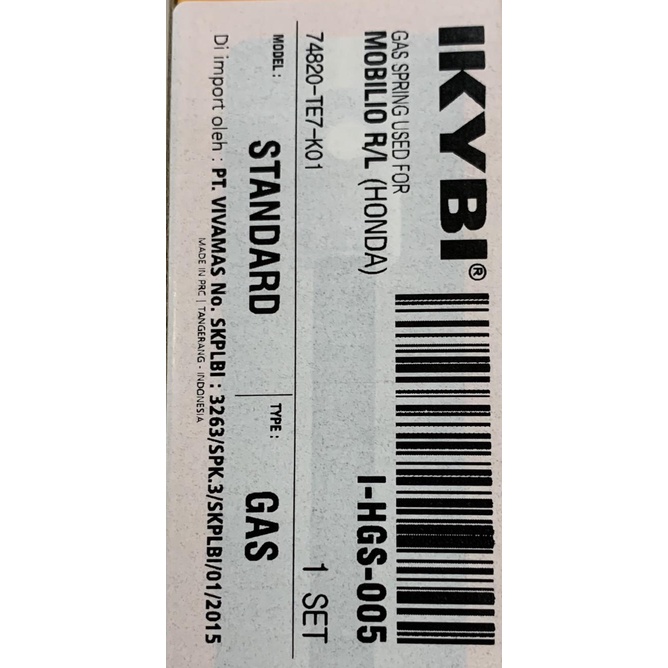 Shock Bagasi Belakang Mobilio (Ikybi)