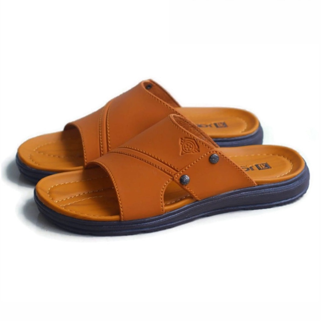 SANDAL PRIA KULIT SINTETIS ORIGINAL KULIT SINTETIS PRIA CASUAL FORMAL  S 19 COD Sandal Pria Kulit Joemen S 19 Original Pria Jepit Import Joemen