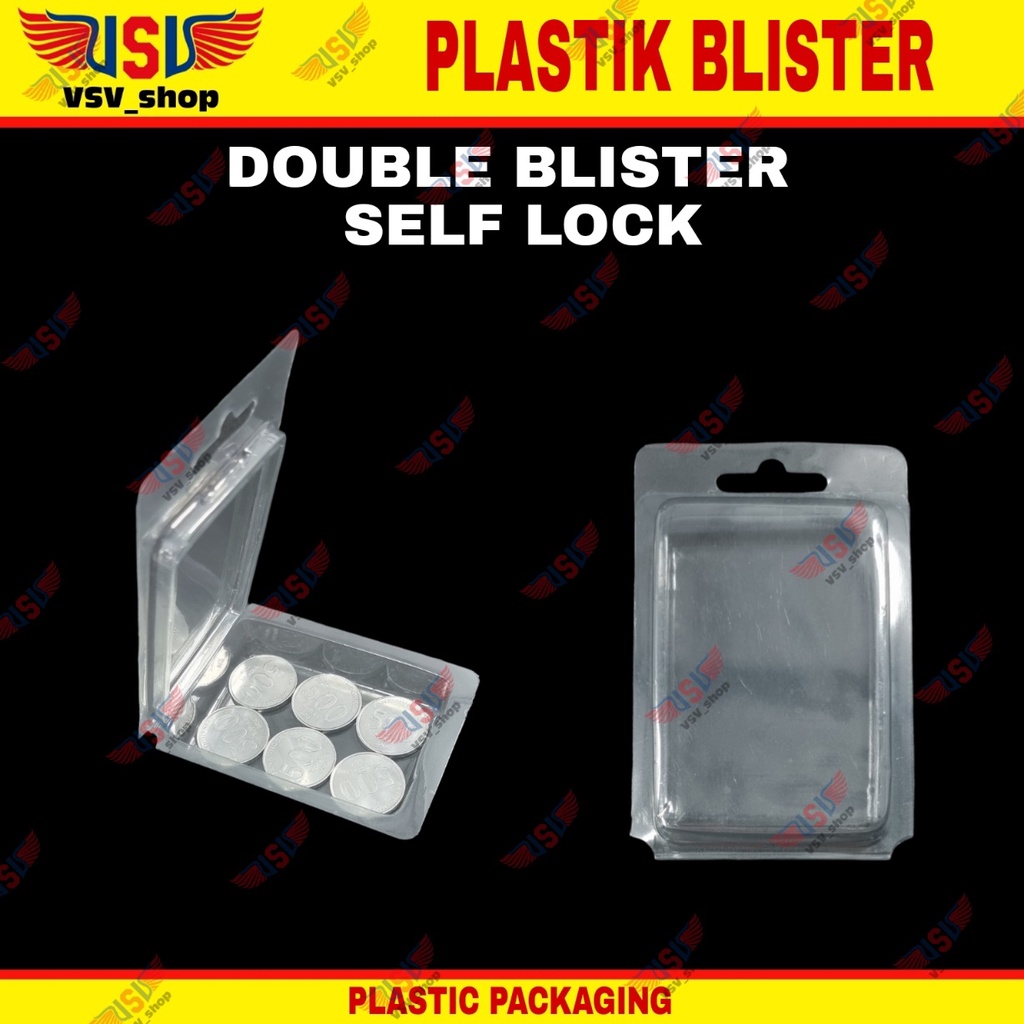 Plastik Packing Blister Kemasan Plastik Paking Blister Self Lock 8.5x6x1.5 Cm