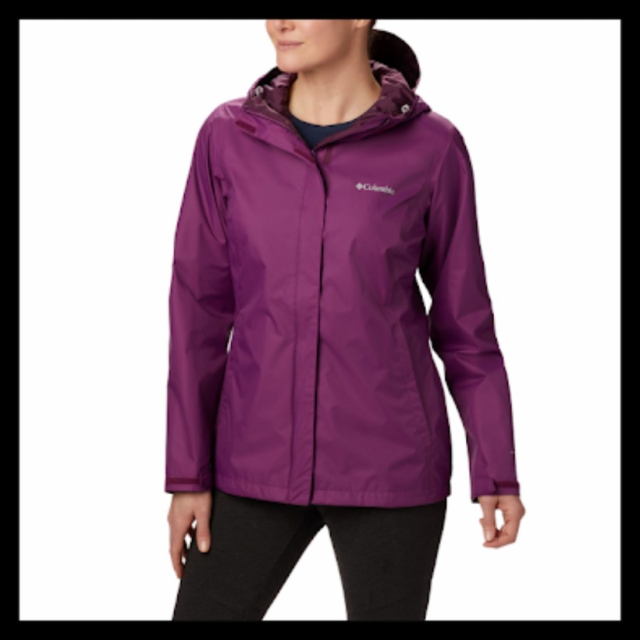 COLUMBIA OMNI - TECH ARCADIA II RAIN JACKET WOMENS PLUM ORIGINAL