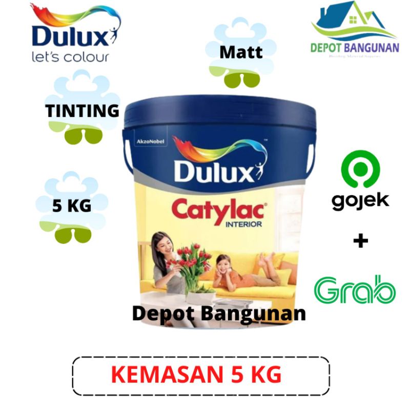 Cat Tembok Tinting Oplosan Dulux Catylac Interior 5 KG