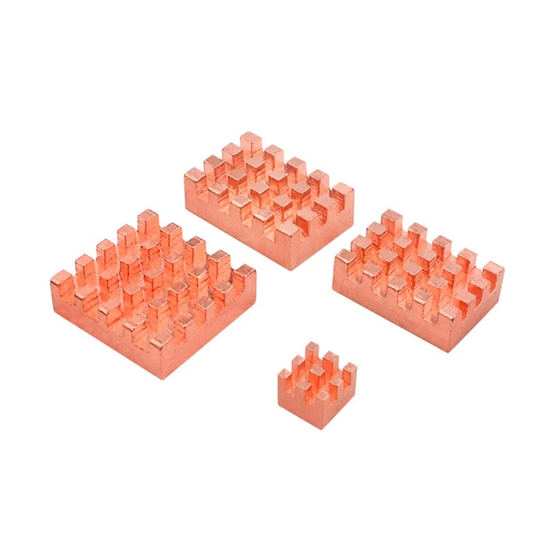 Zzz 4PCS Heatsink Papan Pengembangan Komputer Bahan Aluminium Tembaga Radiator Untuk Orangepi5