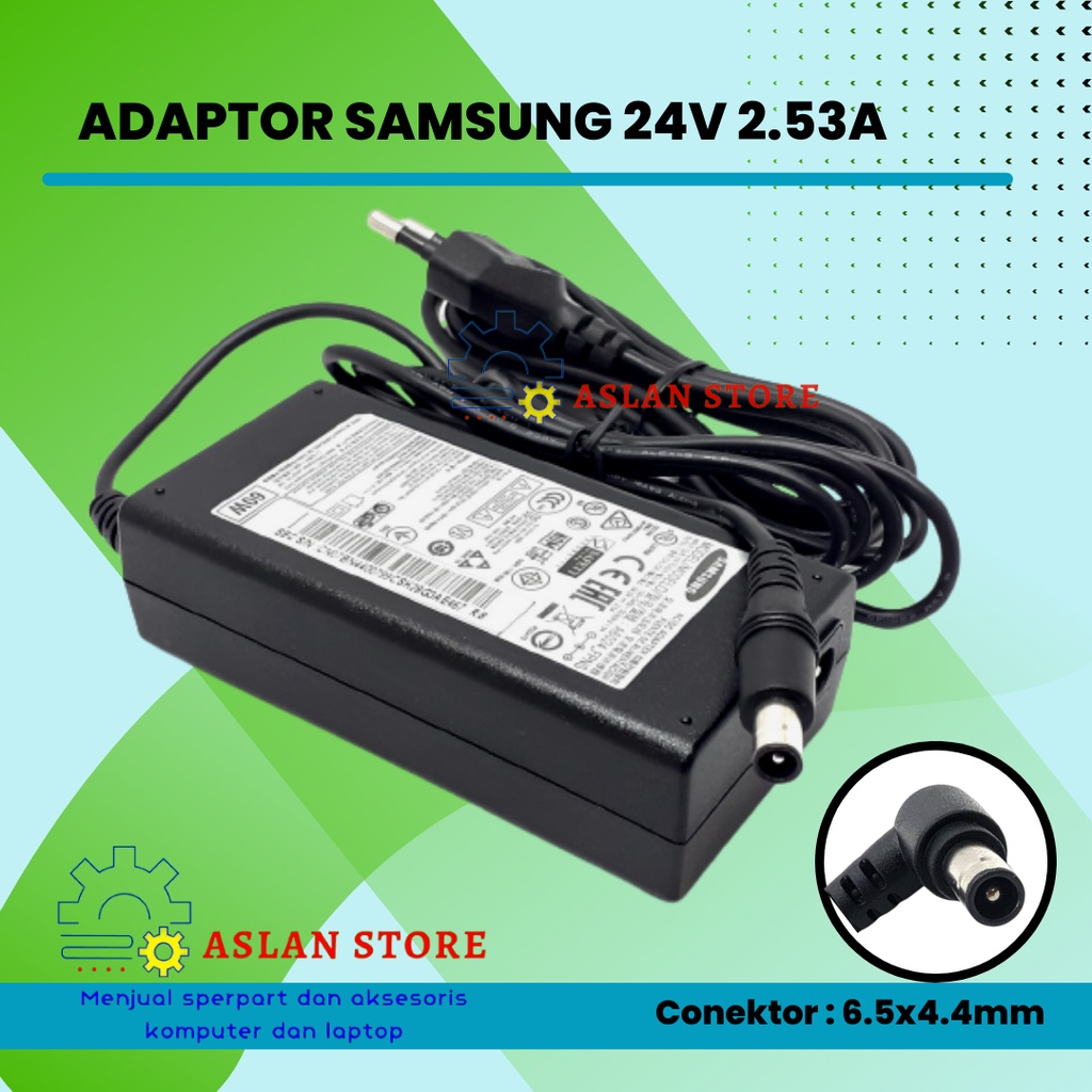 ADAPTOR CHARGER SAMSUNG TV LED LCD 24V~2.5A PIN JARUM SWITCHING ORIGINAL Samsung HW-F550 HW-E550 HW-J355 HW-F355 HW-H450 HW-H750 HW-F551 Soundbar Speaker