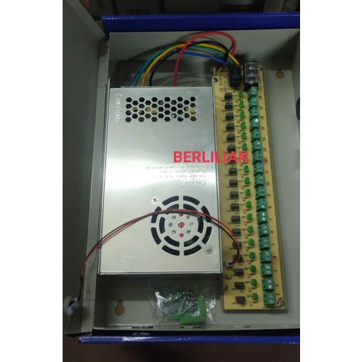 CCTV Power Supply DC 12v 30a out 18cabang input AC 110/220v High Quality