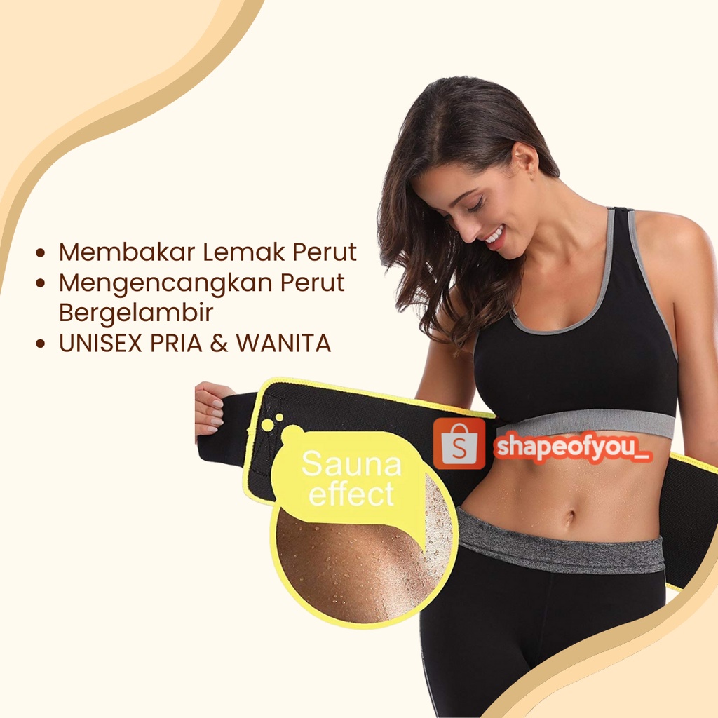 Korset Pelangsing Perut Buncit Pengecil Pinggang Pria Wanita Sweet Sweat Bahan Tebal Pelengkap Pengecil Lengan Arm Trimmer