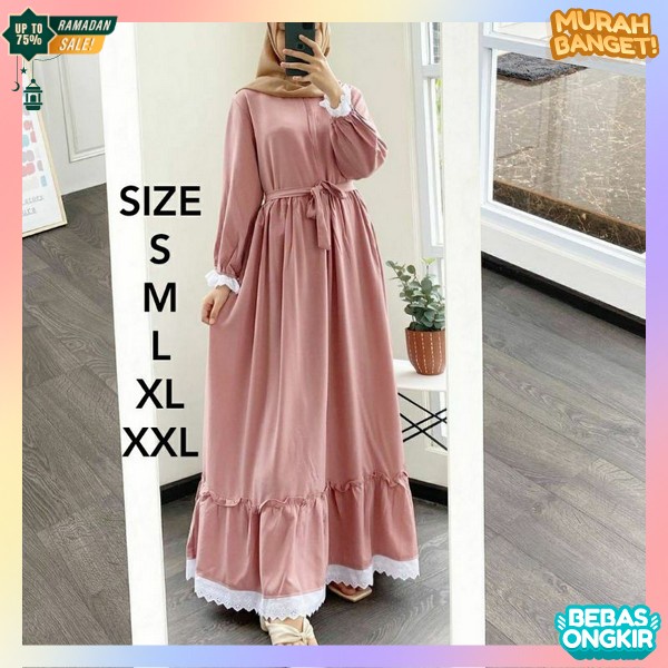 Gamis Mix Payet Terbaru Matt Ceruty Babydoll Tamara Dress Gaun Pesta Muslimah Gamis Matt Ceruty Baby