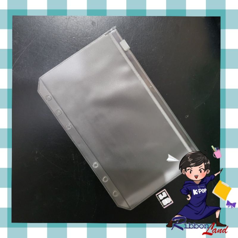 

A6 PREMIUM Zipper Ziplock Kantong Serbaguna Binder 6-Ring
