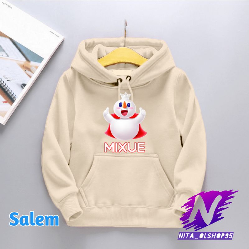 sweater hoodie anak mixue es krim