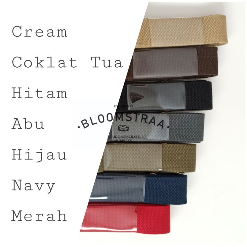 Bag Strap Cotton NIKEL 38mm Webbing Import Tali Tas Katun Bag Straps selempang