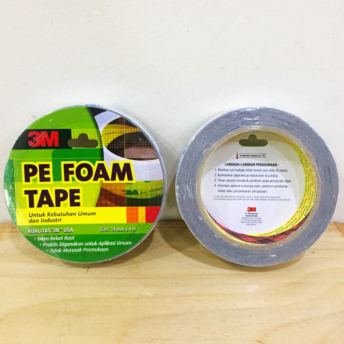 Double Tape Busa Putih 3M 3 m Pe Foam Tape 24mm x 4m