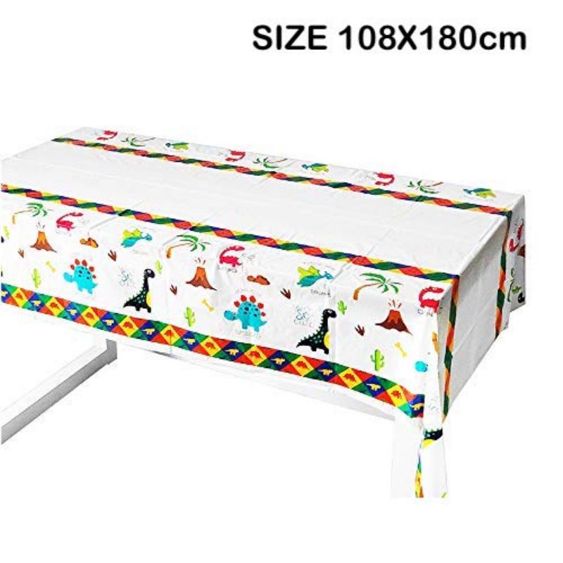 DINOSAURUS Taplak meja DINOSAURUS Paket perlengkapan dekorasi pesta ulang tahun cover table DINOSAUR