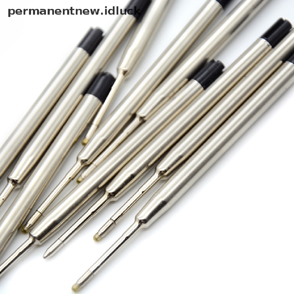 [luckypermanentnew] 10pcs Tinta Biru parker style standard 1.0mm ballpoint pen refills nib medium [ID]