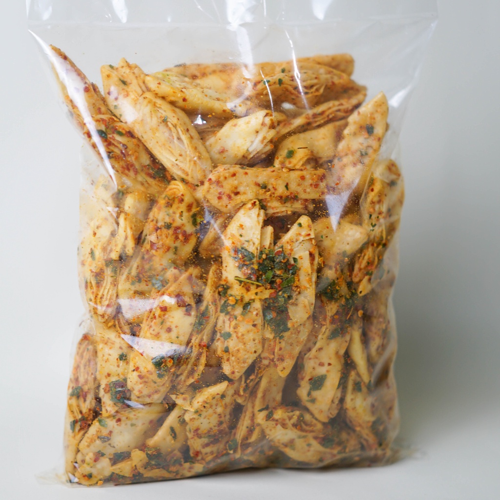 

1/2 Kg (500 gr) Kripik Jaje elak -elak rasa pedas daun jeruk
