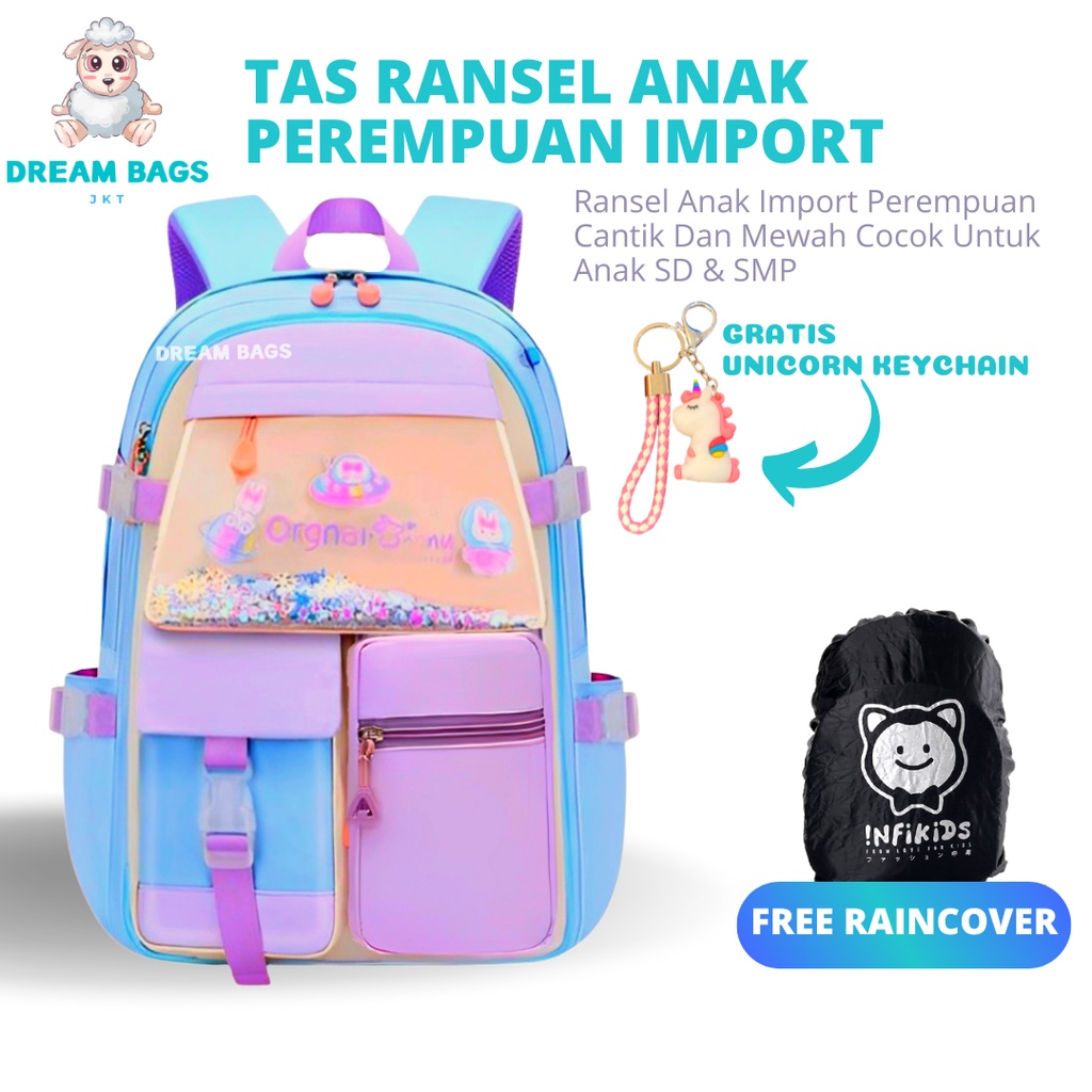 Tas Sekolah Anak Perempuan SD SMP Dream Bags DB-8003