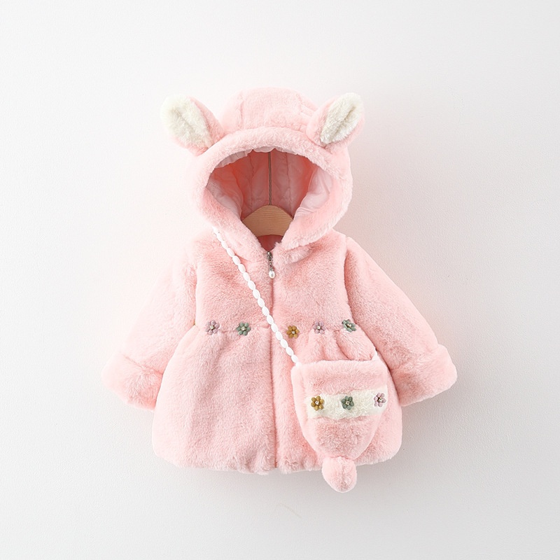 Jaket Bayi Bulu Tebal/ Jaket Anak Perempuan/ Hoodie Anak IMPORT/ Jaket Anak Bayi JK25