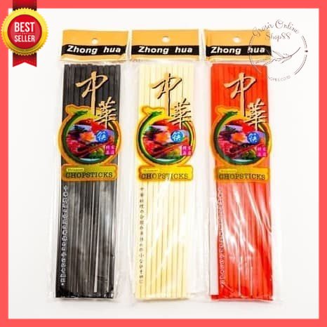 GOS -A206- Sumpit Melamin 1 Pack 10 Pasang - Sumpit Mie - Chopstick Dine Mate